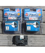 Lot Of 3 Genuine Brother P-Touch TZ-231 Black Print White Tape Label 1/2... - $24.99