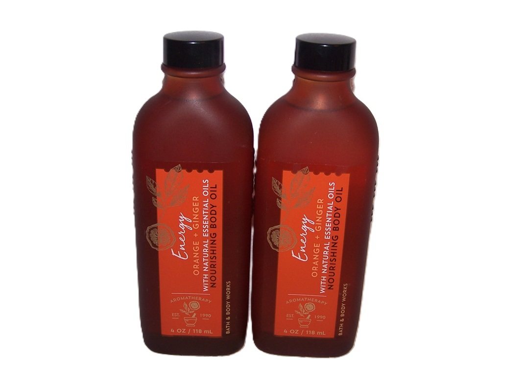 Bath & Body Works Orange & Ginger Nourishing Body Oil 4 oz -Lot of 2