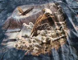 The Mountain Eagles in the Snow T Shirt Blue Tie Dye XL &#39;99 Full Front Image - $27.86