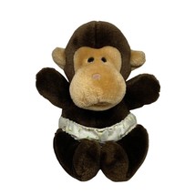 1987 Dakin Baby Brown 9&quot; Plush Monkey with Diaper and Round Mouth - £16.95 GBP