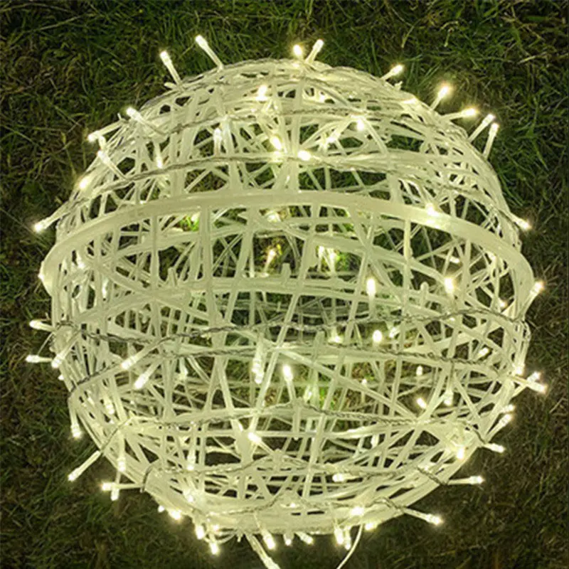 Outdoor Waterproof Hanging Tree Gar 20/30cm LED Rattan Ball Light String Fairy L - £139.29 GBP