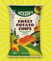 Jackson&#39;s Spicy Salsa Verde Sweet Potato Chips With Avocado Oil, 5 oz. Bags - £24.49 GBP+