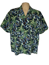 Pineapple Connection Vintage Hawaiian Aloha Floral Button Up Shirt Large Pocket - £19.38 GBP