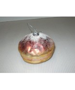 Vintage Handmade Glass Ornament-Sugared Polish Donut/Paczki - £19.88 GBP