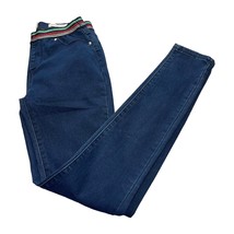 Jessica Simpson Jeans Girl&#39;s 16 Blue Dark Wash Denim Elastic Waist Skinny Leg - £15.50 GBP