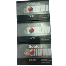 New Lot of 3 Scotch CX 90 min Blank Cassette Tapes Normal Bias Position ... - £15.15 GBP