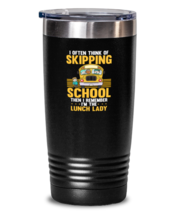 20 oz Tumbler Stainless Steel Insulated Funny Skipping School Lunch Lady  - £23.93 GBP