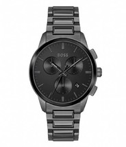 Hugo Boss Steer GQ GREY cronografo orologio da uomo con bracciale HB1513929... - £104.89 GBP