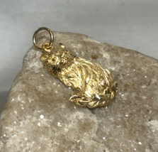 14K Yellow Gold Pendant 2.36g Fine Jewelry Cat Charm - £151.83 GBP