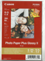 Canon inkjet 4&quot;x6&quot; Photo Paper Plus Glossy II Sample Paper Pack 8 SHEETS... - $12.84