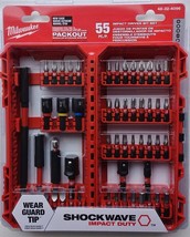 Milwaukee 55 Piece Screw Driver Drill Bit Set Impact Duty SHOCKWAVE Allo... - £43.46 GBP