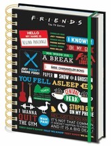 Friends Black Premium A5 Hardback Spiral Infographic Notebook - £9.78 GBP