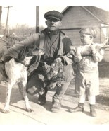 1928 Quail And Rabbit Hunting Photograph Father Son And Dog - $40.74 CAD