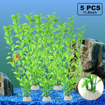 5pcs Artificial Aquatic Plants Ornament Fish Tank Plastic Water Grass Fake Plant - £13.36 GBP