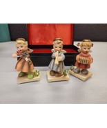 Set Of 3 NapcoWare 1959 Ceramic Angels Figurine Gold Wings &amp; Halo C4012 ... - $62.99