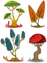 Sizzix Thinlits Dies By Tim Holtz 5PkgFunky Toadstools - £29.72 GBP