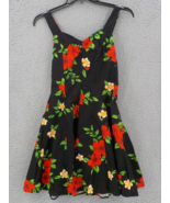 Royal Hawaiian Creations Dress SZ L Floral Adjustabl Straps Stretch Shir... - $29.99