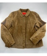 Isaac Mizrahi Leather Jacket Womens Extra Large Beige Tan Boho Dresswear... - $33.18 CAD