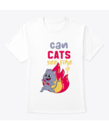 can cats see fire Classic Crew Neck T-Shirt - $22.99