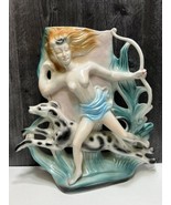 Italian Ceramic Figural Vase God Diana the Huntress Spotted Dog Le Palme... - £72.71 GBP