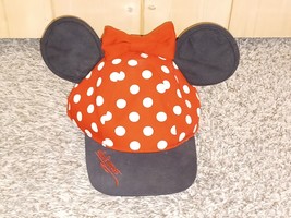 Disney Parks Disneyland Mini Mouse Ears Polka Dot Adjustable Size Cap Hat Youth - £13.17 GBP