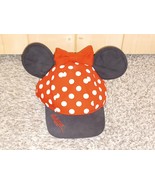 Disney Parks Disneyland Mini Mouse Ears Polka Dot Adjustable Size Cap Ha... - $22.83 CAD