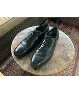 VTG Bruno Magli Black Leather Wing Tip Dress Shoes Mens Size 9.5 M Made In Italy - $142.56