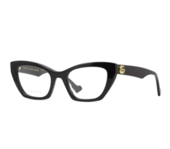 Gucci GG1334O 001 Eyeglasses Frame Cat Eye Black With Demo Lens - £131.86 GBP