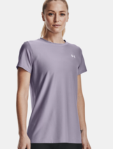 Under Armour Women&#39;s Ua Velocity Shine Purple Haze Short Sleeve Size Large Nwt - £16.17 GBP