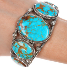 7&quot; JC Navajo sterling high grade Nevada turquoise cuff bracelet - $1,034.30