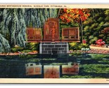 Westinghouse Memorial Schenley Park Pittsburgh PA Linen Postcard N26 - £2.34 GBP