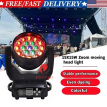 US STOCK 19x15w 4in1 RGBW Wash Led Zoom Moving Head Light Wedding Stage ... - $249.00