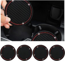 4 PCS Bling Car Cup Coaster 2.75 Inch Crystal Rhinestone Auto Cup Holder... - $11.93