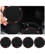 4 PCS Bling Car Cup Coaster 2.75 Inch Crystal Rhinestone Auto Cup Holder... - £8.91 GBP