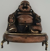 Tibetan Buddhist Happy Laughing Buddha Statue 6.7&quot; - Nepal - £159.86 GBP