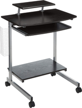 Compact Computer Cart with Storage, Espresso New - £85.92 GBP