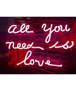 &#39;All you need is love&#39; Red Art Light Banner Wedding Sign Real Neon Light... - £54.68 GBP