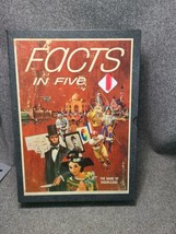 Vintage 1967 FACTS IN FIVE 3M Bookshelf Board Game Complete, USA COMPLETE  - £9.10 GBP