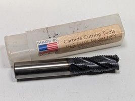 Carbide Cutting Tools - TiAIN Rougher - End Mill  1/2&quot; Dia &amp; Shank #14908 - $36.62