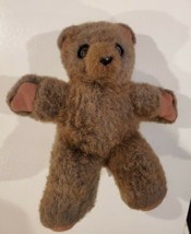 Rare Folkmanis Mini 8 1/2&quot; Brown Teddy Bear Plush Stuffed Animal Puppet - £14.45 GBP