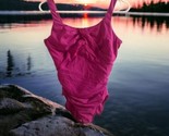 LANDS’ END one piece swimsuit Size 12 L D w/ Underwire Fuchsia Magenta - $27.67