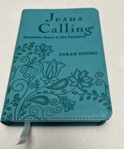 Jesus Calling Sarah Young Teal Blue Leathersoft Daily Devotions - £12.38 GBP