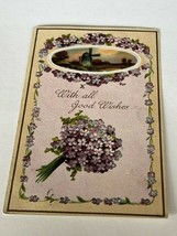 Antique Postcard vtg post greeting card 1911 Nellons Pine St Missouri Nelsons - £13.38 GBP