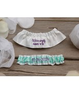 We&#39;re simply meant to be Bridal Wedding Garter Set Your Colors Embroidered - $29.00