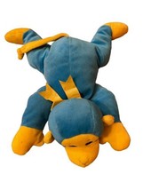 Vintage TY Pillow Pals Swinger The Monkey Plush Stuffed Animal Toy 14&quot; 1998 Blue - £11.55 GBP