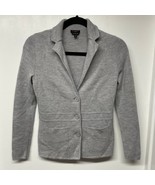 Talbots Womens Gray Coatigan Cardigan Blazer Size Small Petite Pure Meri... - $38.61