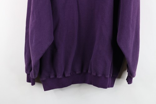 Vintage 90s Streetwear Womens XL Faded Blank Heavyweight Crewneck Sweatshirt Item image 10