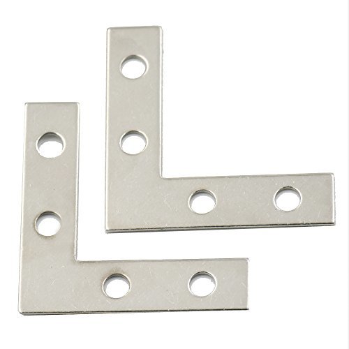 Fujiyuan 10 PCS 38MM Nickel Flat Braces L Shaped Angle Brackets Mirror F... - $4.27