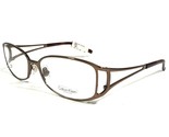 Calvin Klein 578 051 Brille Rahmen Braune Rechteckig Voll Felge 54-16-135 - $65.09