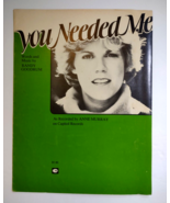 You Needed Me Anne Murray Randy Goodrum Sheet Music 1978 Vintage - £8.57 GBP